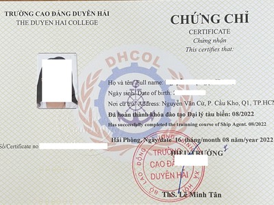 Khóa học chứng chỉ đại lý tàu biển 0