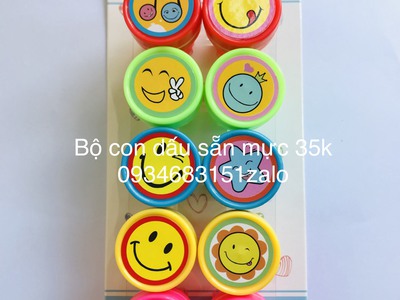 Bộ con dấu sẵn mực 35k   10 hình   so cute 0