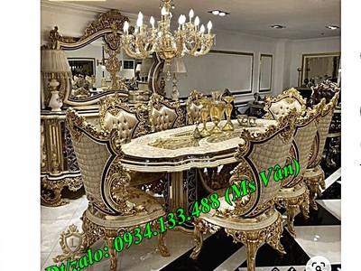 Mẫu bàn ăn tân cổ điển cao cấp ấn tượng đặc sắc nhất hiện nay 0