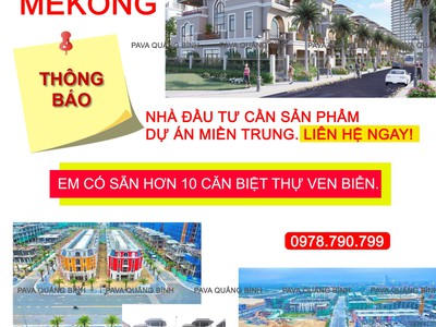 Cần bán gấp nhà biệt thự và căn hộ tại dự án nam mekong 0