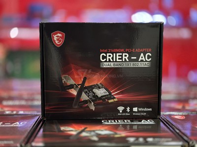 Card MSI Crier-AC Intel 3168NGW sử dụng Wifi 802.11ac 2x2 băng tần kép 0