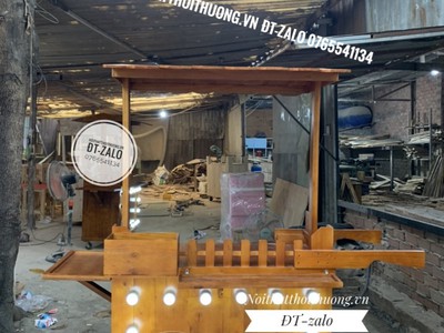 Những mẫu xe đẩy gỗ bán trà sữa đẹp, độc, lạ tại HCM 4