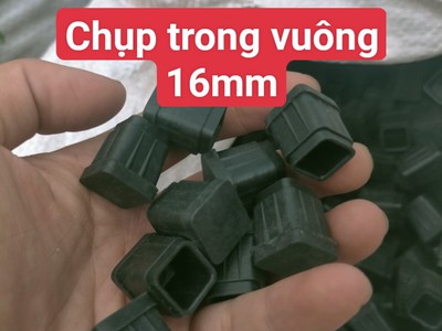 Nút cao su tròn phi 16, đầu bịt sắt hộp vuông 16 0