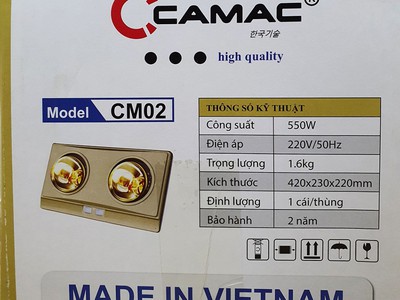 Đèn Sưởi Nhà Tắm Camac 3 bóng 1
