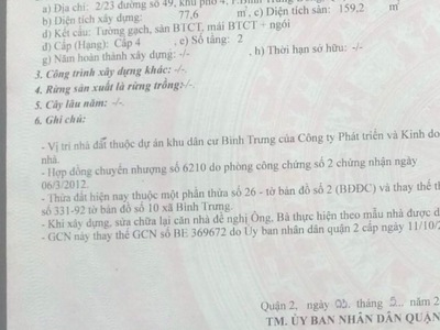Chủ ngộp vốn cần bán gấp nhà Quận 2, diện tích lớn, SHR 4