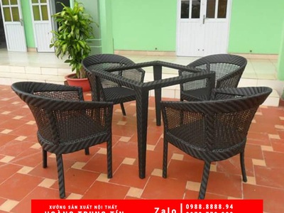 Bàn ghế nhựa đúc, nhựa giả mây giá tốt tại Bình Minh  Vĩnh Long 3