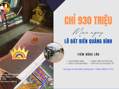 Tìm đâu ra lô đất biển đẹp thế này mà chỉ hơn 900 triệu. 0