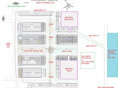 Cần Bán 110m2 Đất Mặt Tiền đường 18.5m Gần Chợ tại thị trấn Thạnh Phú 3