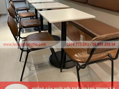 Bàn ghế cafe sắt gỗ, sắt nệm, dù che nắng giá xưởng tại Đầm Dơi  Cà Mau 2