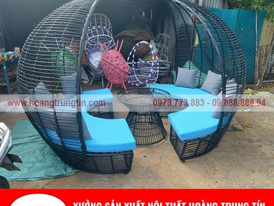 Bàn ghế cafe sắt gỗ, sắt nệm, dù che nắng giá xưởng tại Đầm Dơi  Cà Mau 9