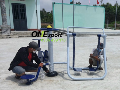 Cụm thiết bị đi bộ trên không kết hợp đạp xe và xoay eo ngoài trời 2