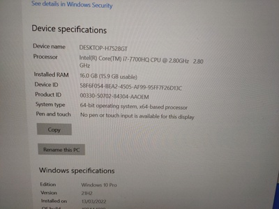 Laptop dell 3520 dòng máy trạm 3