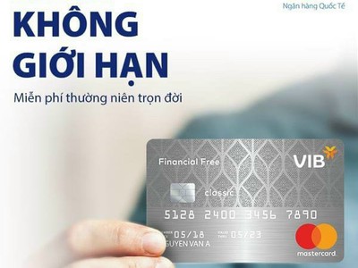 Rút tiền mặt không giới hạn với thẻ VIB Financial Free 0
