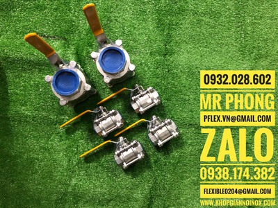 Van bi tay gạt inox 304- van bi tay gạt inox 2 mãnh-van bi tay gạt inox-Van bi inox 316 tay gạt 3