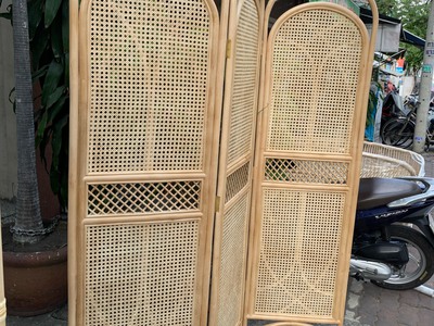 Bình phong mây tre đan tự nhiên 1