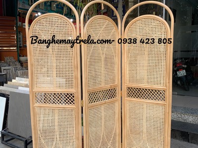 Bình phong mây tre đan tự nhiên 6