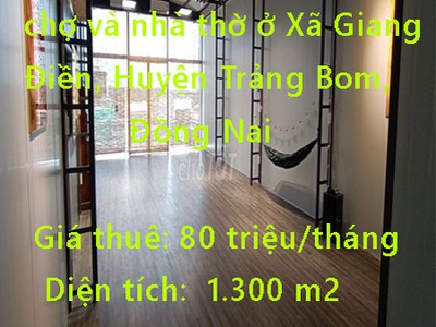 Cho thuê tòa nhà đối diện chợ và nhà thờ ở xã giang điền, huyện trảng bom, đồng nai 0