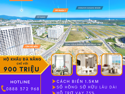Mở bán căn hộ FPT Đà Nẵng chỉ 800 triệu sở hữu căn 2 PN view biển 0