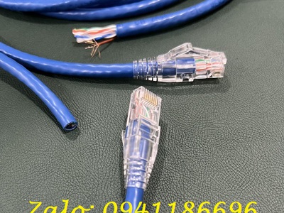 Dây nhảy patch cord CAT6 loại 3m ANCOMTECK - màu xanh: ANCOM-LAN-603, dây đồng giá tốt 0