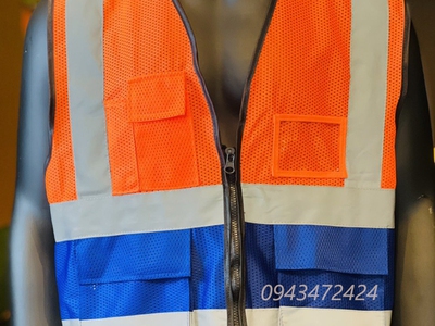 Áo lướ phản quang xám 2
