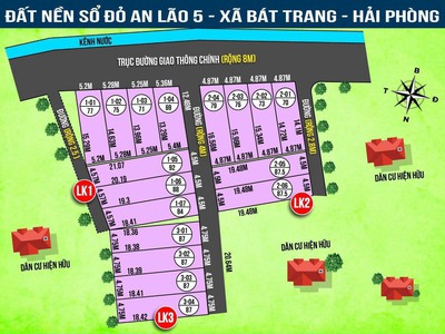 Bán đất tại bát tràng an lão, diện tích 76m2, hướng tây bắc, đường rộng 8m 0