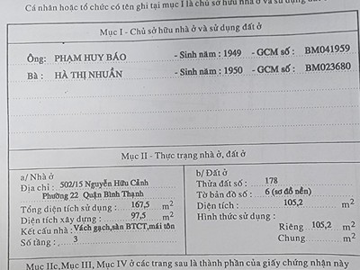 Chính chủ cần bán nhà ở đường cách mạng tháng 8 , phường 13, quận 10, tp.hcm 1