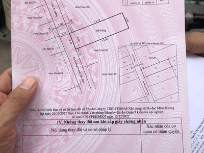Bán đất thổ cư 65.5m2   sát mt huỳnh tất phát   ngang 4.4 dài 13.9   sổ đẹp hơn hoa hậu   khu dân 3