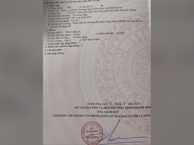 Bán lô đất đẹp full thổ cư tặng căn nhà tại thôn 1 - ninh thượng - ninh hoà - khánh hoà. 0