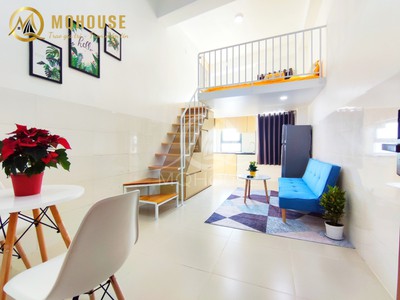 Căn Hộ Duplex Lạc Long Quân Cho Thuê, gần ngã 4 Bảy Hiền,full nội thất, chỉ việc xách vali vào ở 0