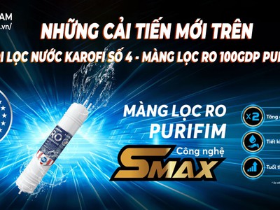 Những cải tiến mới trên Lõi lọc nước Karofi số 4   Màng lọc RO 100GDP Purifim Karofi 0