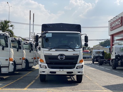 Hino 3 Chân 15 Tấn Cầu Lết Thùng Mui Bạt Bửng Nhôm Dài 9m45 0