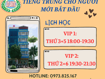 Atlantic Từ Sơn khai giảng các lớp tiếng Trung cho người bắt đầu 0