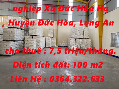 Cần cho thuê đất công nghiệp 100m2 đường 825 long an. 0