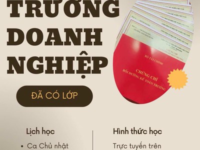 Đào tạo chứng chỉ kế toán trưởng doanh nghiệp tại đà nẵng 0