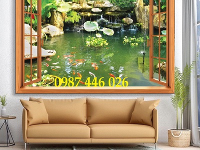 Gạch tranh phong cảnh cửa sổ HP7295 8