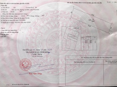 Chính chủ cần bán gấp 2 lô đất đẹp tại kv7, phường an bình, q. ninh kiều, tp. cần thơ 0