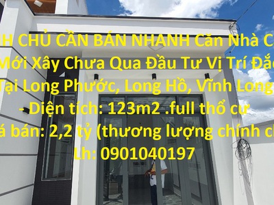 Chính chủ cần bán nhanh căn nhà cấp 4 đẹp mới xây chưa qua đầu tư vị trí đắc địa tại long phước, 0