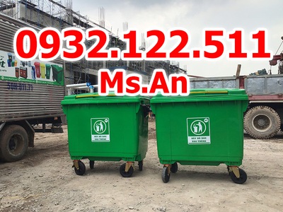 Bán xe thu gom rác 4 bánh 660 lít nhựa hdpe 0