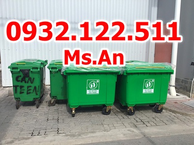 Bán xe thu gom rác 4 bánh 660 lít nhựa hdpe 4