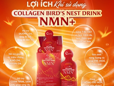Collagen Yến Nmn , Nước Uống Trẻ Hóa - Hút Nám - Trắng Da, 1 Hộp/10 Gói - 1 Gói/25Ml  Mới 100 0