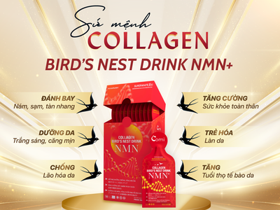 Collagen Yến Nmn , Nước Uống Trẻ Hóa - Hút Nám - Trắng Da, 1 Hộp/10 Gói - 1 Gói/25Ml  Mới 100 6