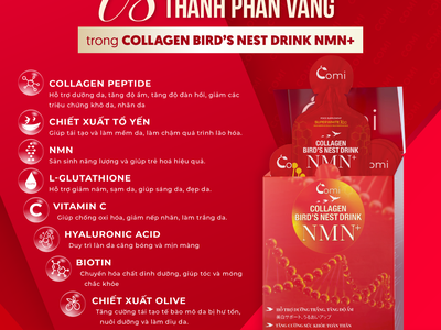Collagen Yến Nmn , Nước Uống Trẻ Hóa - Hút Nám - Trắng Da, 1 Hộp/10 Gói - 1 Gói/25Ml  Mới 100 7
