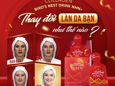 Collagen Yến Nmn , Nước Uống Trẻ Hóa - Hút Nám - Trắng Da, 1 Hộp/10 Gói - 1 Gói/25Ml  Mới 100 8