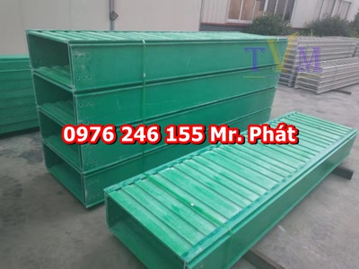 Thanh thoát nước hồ bơi, ốp gờ frp chống trượt, tấm sàn nhựa frp grating dập gân 9