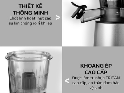 Máy ép trái cây Olivio SJ210, Chính Hãng, Ép Kiệt Bã 97 0