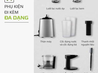 Máy ép trái cây Olivio SJ210, Chính Hãng, Ép Kiệt Bã 97 2