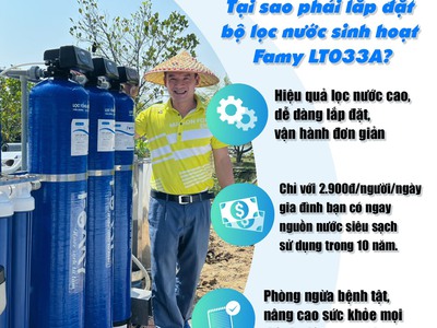 Lọc nước đầu nguồn Famy - Khắc tinh của nước cứng 0