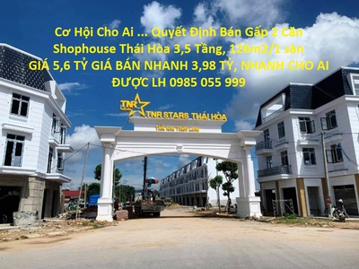 Cơ hội cho ai quyết định bán gấp 2 căn shophouse thái hòa 3,5 tầng 0