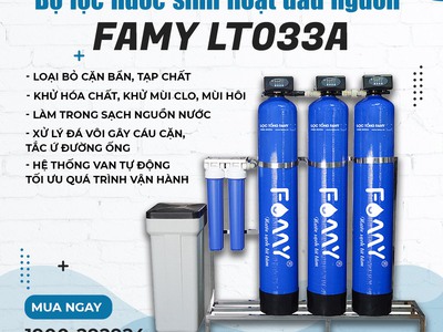 Nước mềm cho sức khỏe - Dùng lọc tổng Famy 0
