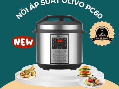 Nồi Áp Suất OLIVO PC60   Trọng Lượng 5Kg   Công Suất 1000W 0